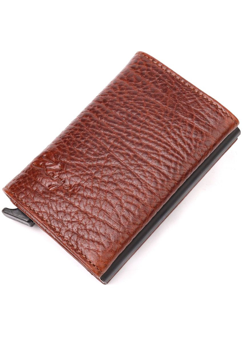 Візитниця з натуральної грубозернистої шкіри коричневий 20979 Karya (362418553)