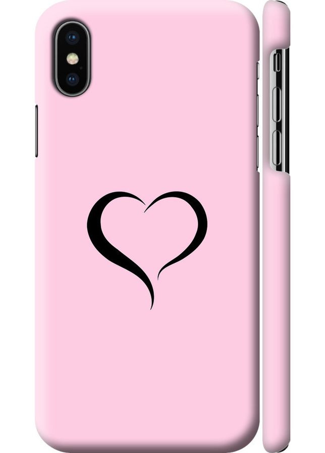 3D пластиковий матовий чохол 'Серце 1' для Endorphone Apple iPhone X (334728441)