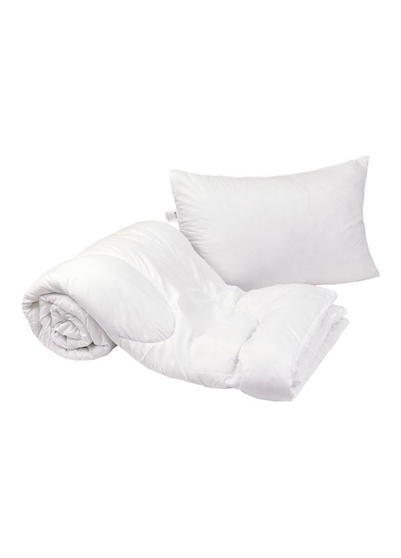 Набор одеяло 140х205 + 1 подушка 50х70 силиконовая "Белый" Руно (263346256)