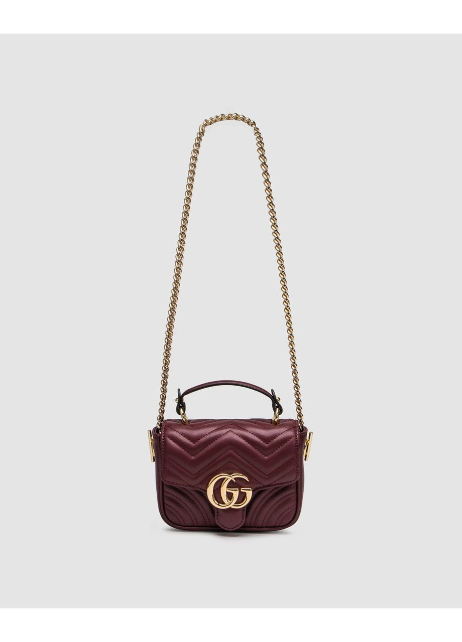 Сумка женская GG Marmont Mini Top Handle Bag in Burgundy No Brand (362488666)