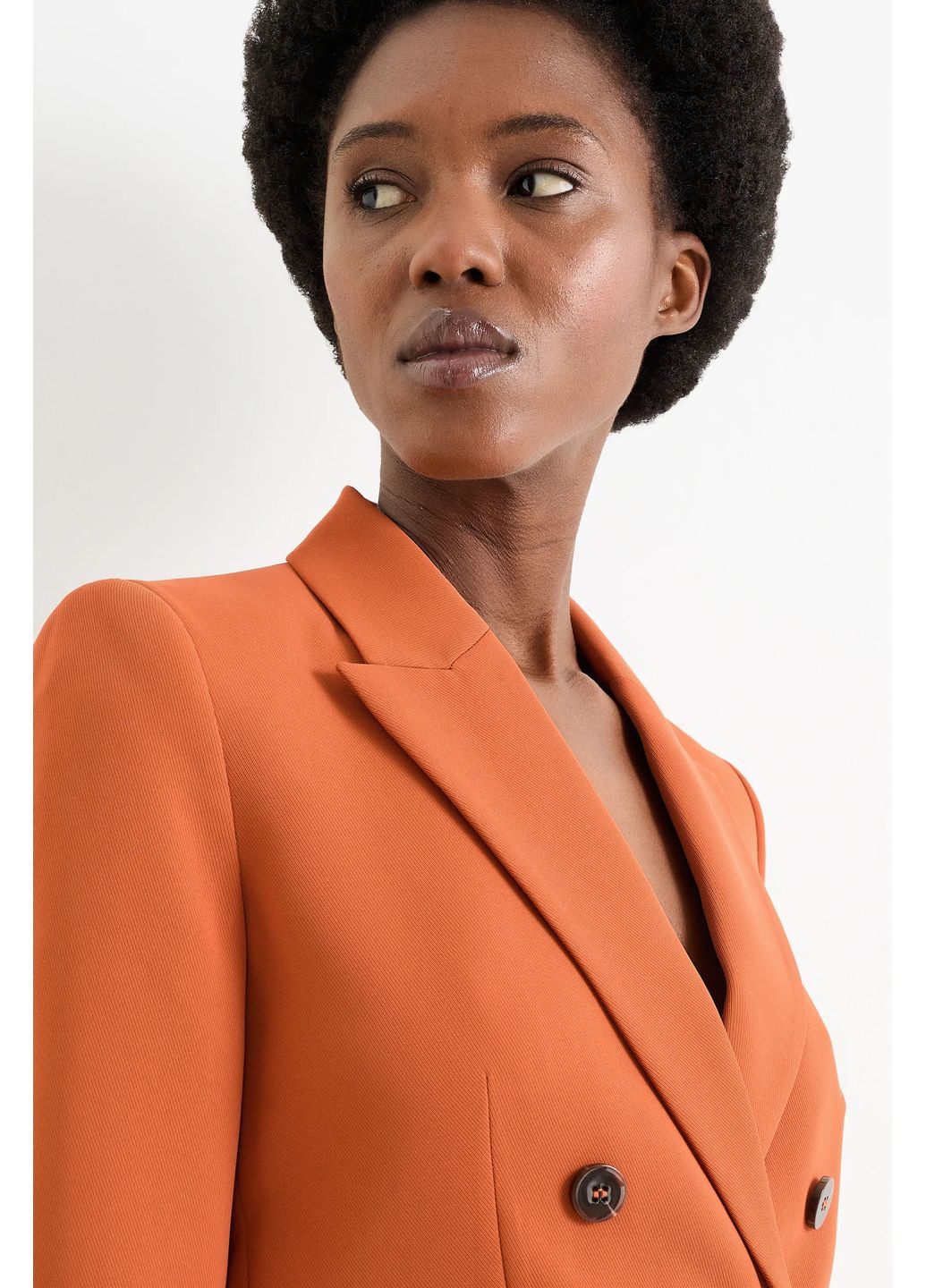 Оранжевый женский укороченый пиджак C&A однотонный - всесезон