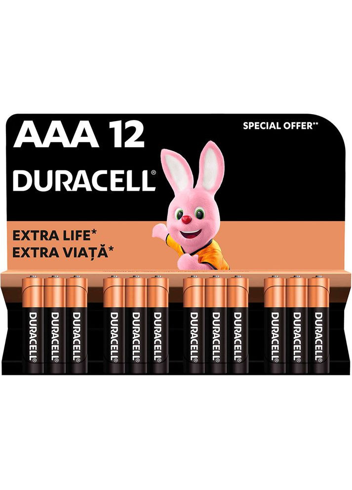 Щелочные батарейки AAA 12 шт (81545432) Duracell (322915459)