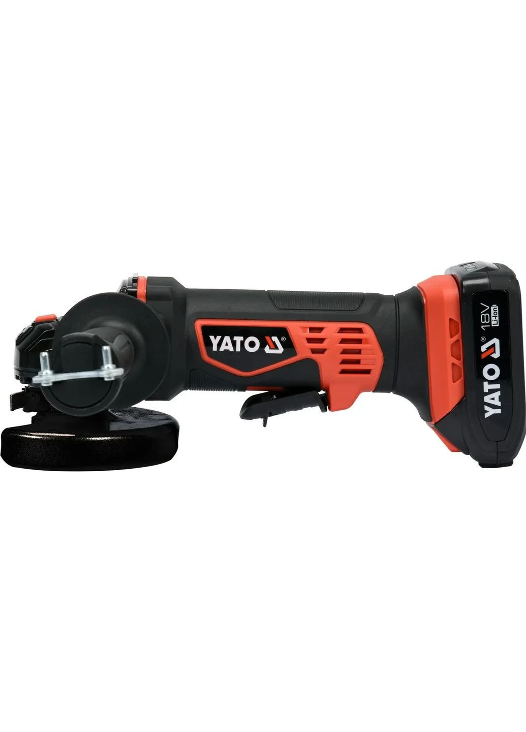 Шліфмашина кутова акумуляторна Li-Ion 18 В 2 АГод YT-82826 YATO (365330206)