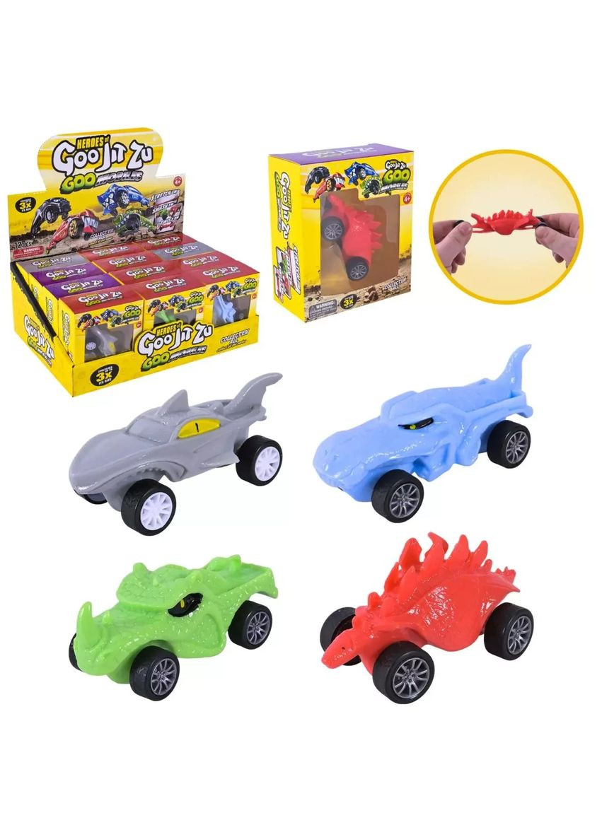 Игрушка-антистресс стретч машина герой Гуджитсу Goo Jit Zu Goo Mobiles C2882 Цена за бокс 12 штук No Brand (362431448)