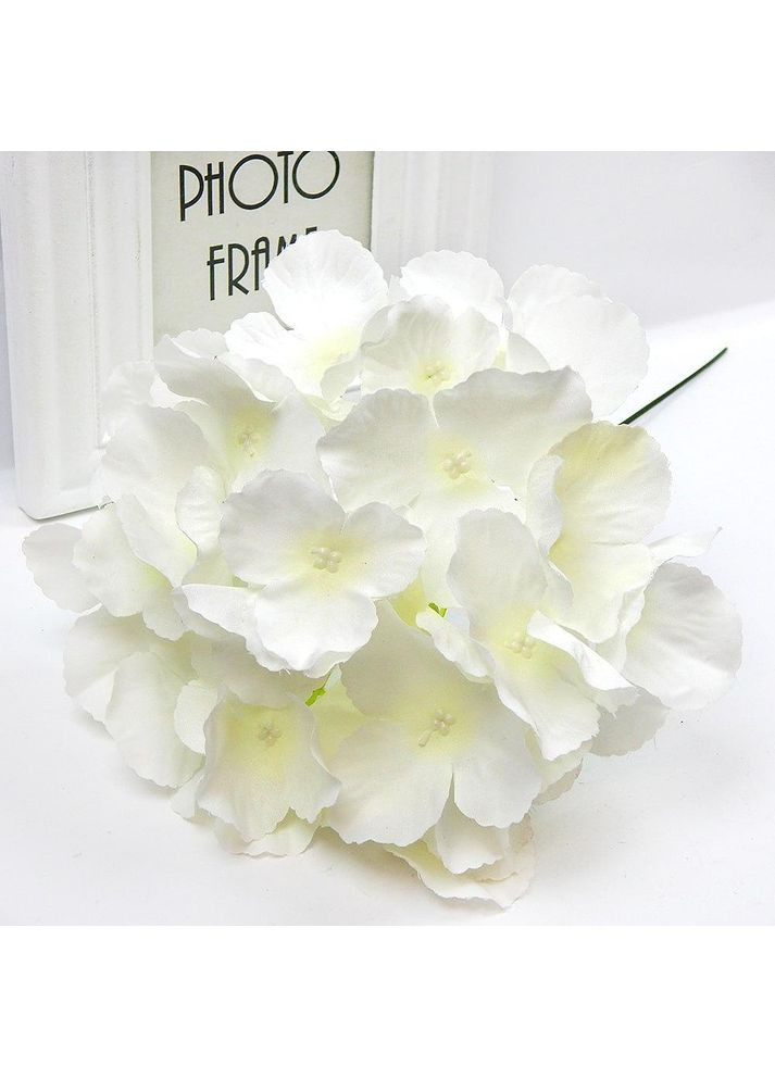 Искусственная гортензия, соцветие на стебле, 17х25 см, белая No Brand (365833298)