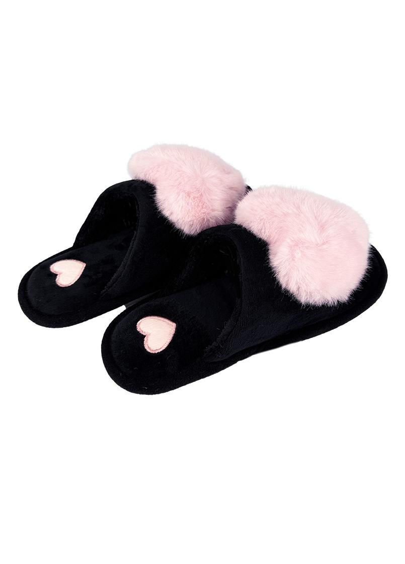 Кімнатні тапочки жіночі хутряні чорні 10230-2 Jomix (365042562)