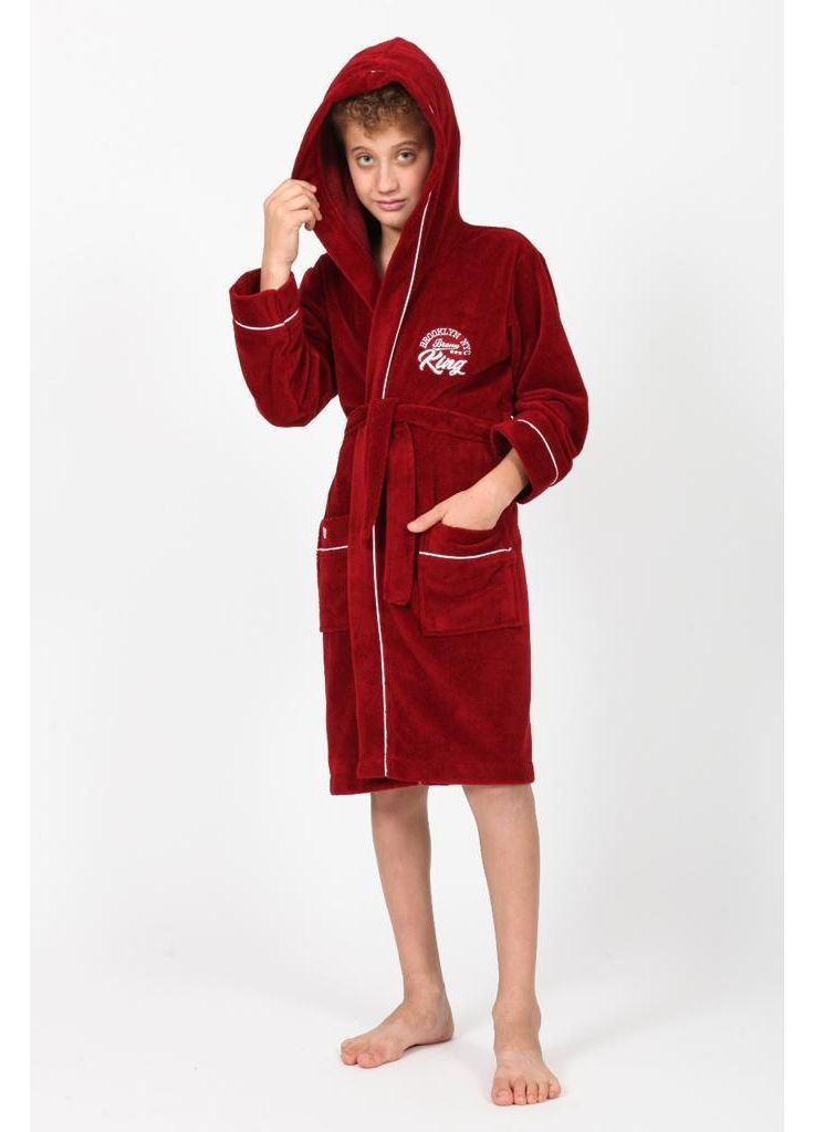 Детский халат для мальчика хлопок/бамбук, 9-10 лет, рост 134-140, джинс Nusa (368828261)