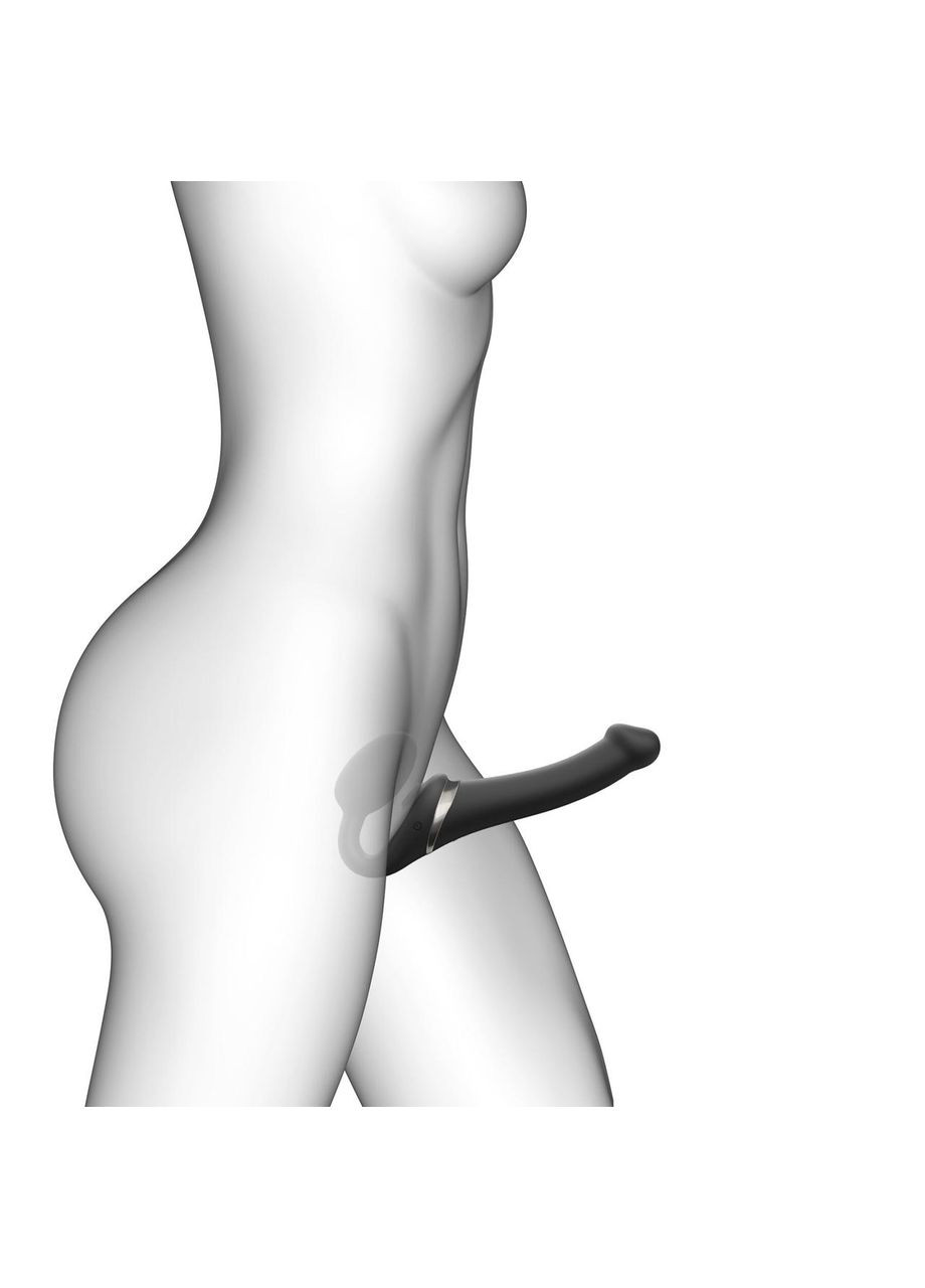 Безремневий вібрострапон із вакуумною стимуляцією MULTI ORGASM — XL — Black Strap-On-Me (303885857)