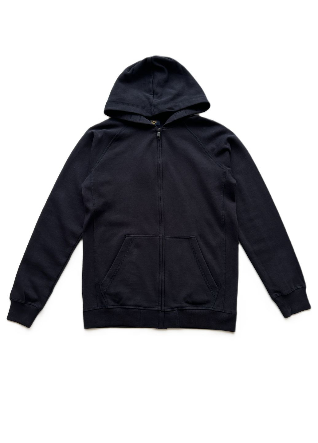 Толстовка утеплена з капюшоном на змійці 3000-03 унісекс темно-синя OVS (367182923)