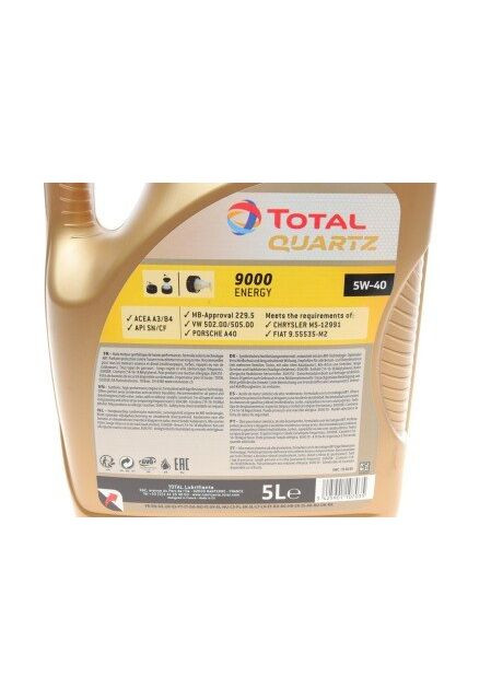Олива моторна Quartz 9000 Energy 5W40 (5 Liter) 213697 Total (360493332)