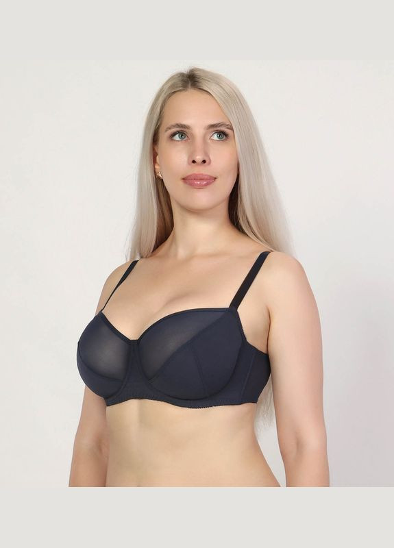 Синий бюстгальтер на косточках с мягкой чашкой Elita с косточками