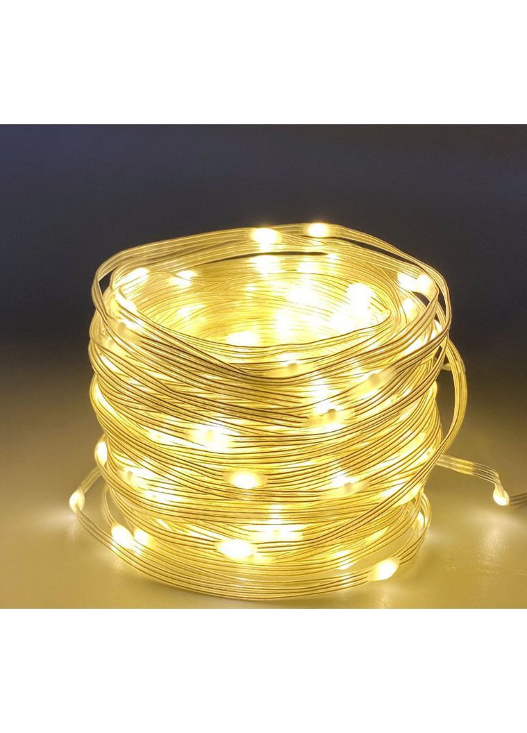 Профессиональная LED-гирлянда 22м 200 диодов с пультом дистанционного управления, 8 режимов, USB, медная проволока SunLamp (362191849)