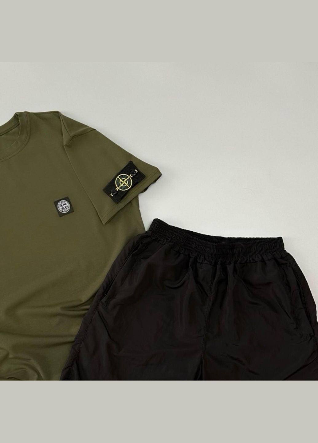 Стильный мужской летний костюм Stone Island хаки No Brand (342120258)