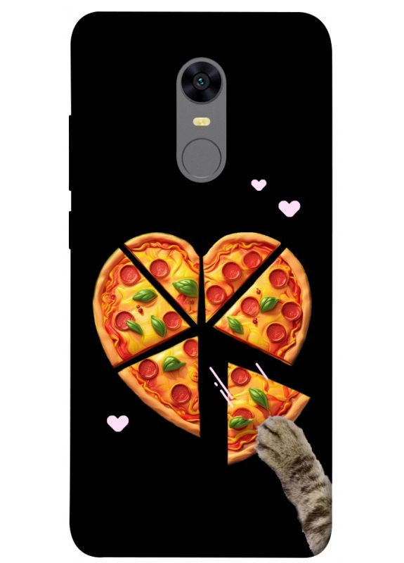 Чехол с принтом для Xiaomi Redmi 5 Plus, Redmi Note 5 (SC) для Сяоми, ксиоми редми 5+, ноте 5 Pizza Love Cat No Brand (338602307)