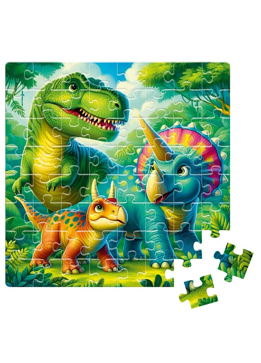 Пазлы De.tail. Доисторические друзья. 64 детали DT1234-08 Vladi toys (366666867)