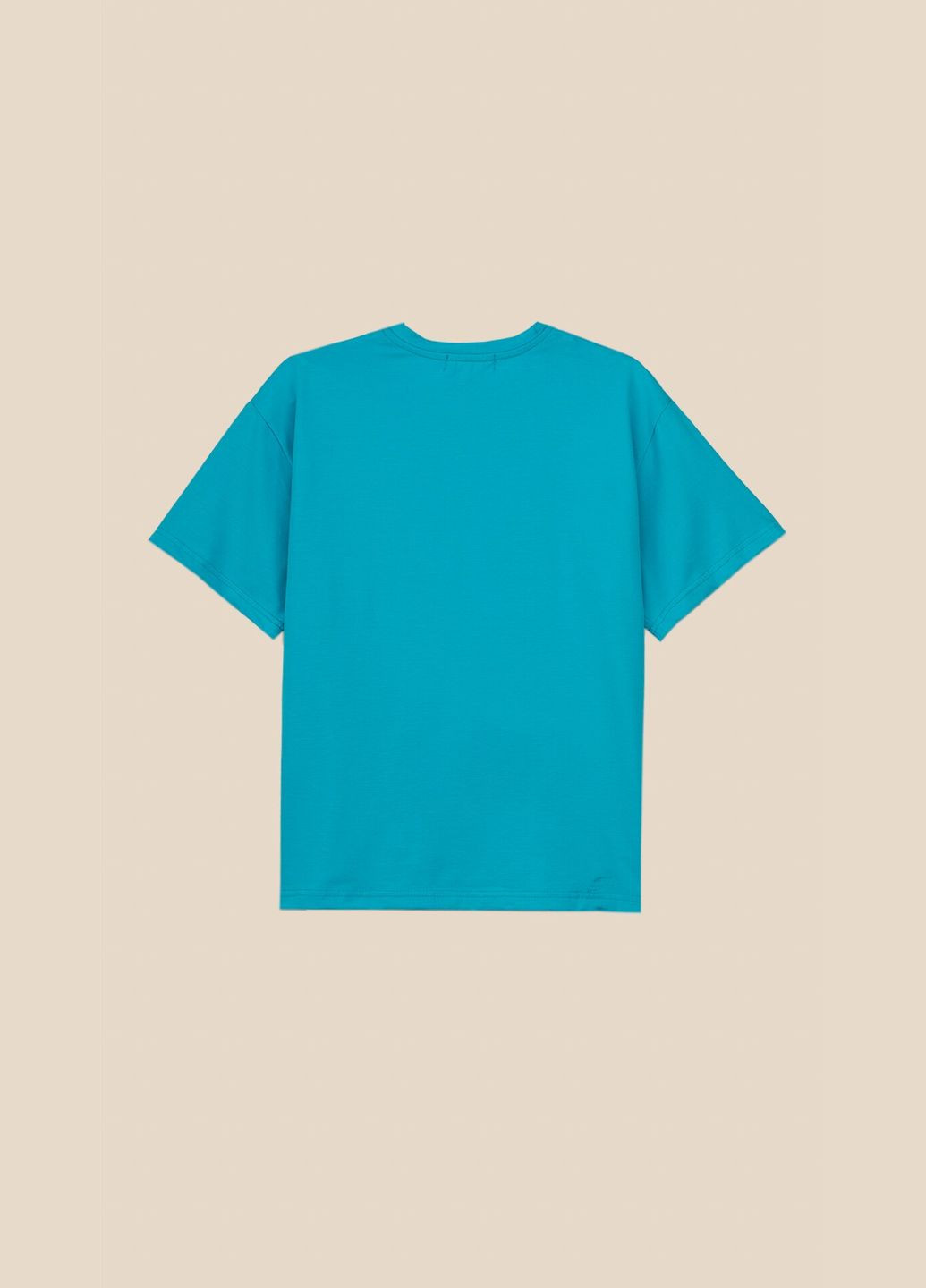 Бірюзова літня футболка з принтом для дiвчинки p-gb02327 140 см shop (2000999213786) LAWA