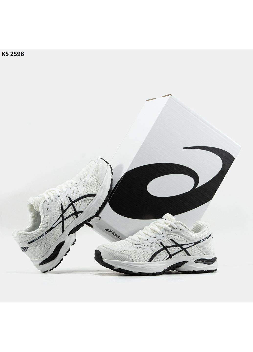 Білі Осінні кросівки чоловічі asics gel-flux 4 white асікс гель флюкс No Brand