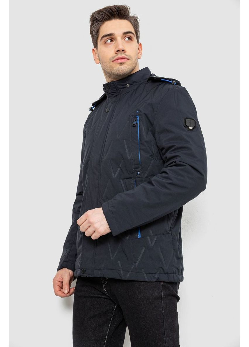 Синя демісезонна куртка чоловіча демісезонна з капюшоном Ager 244RL9159AL
