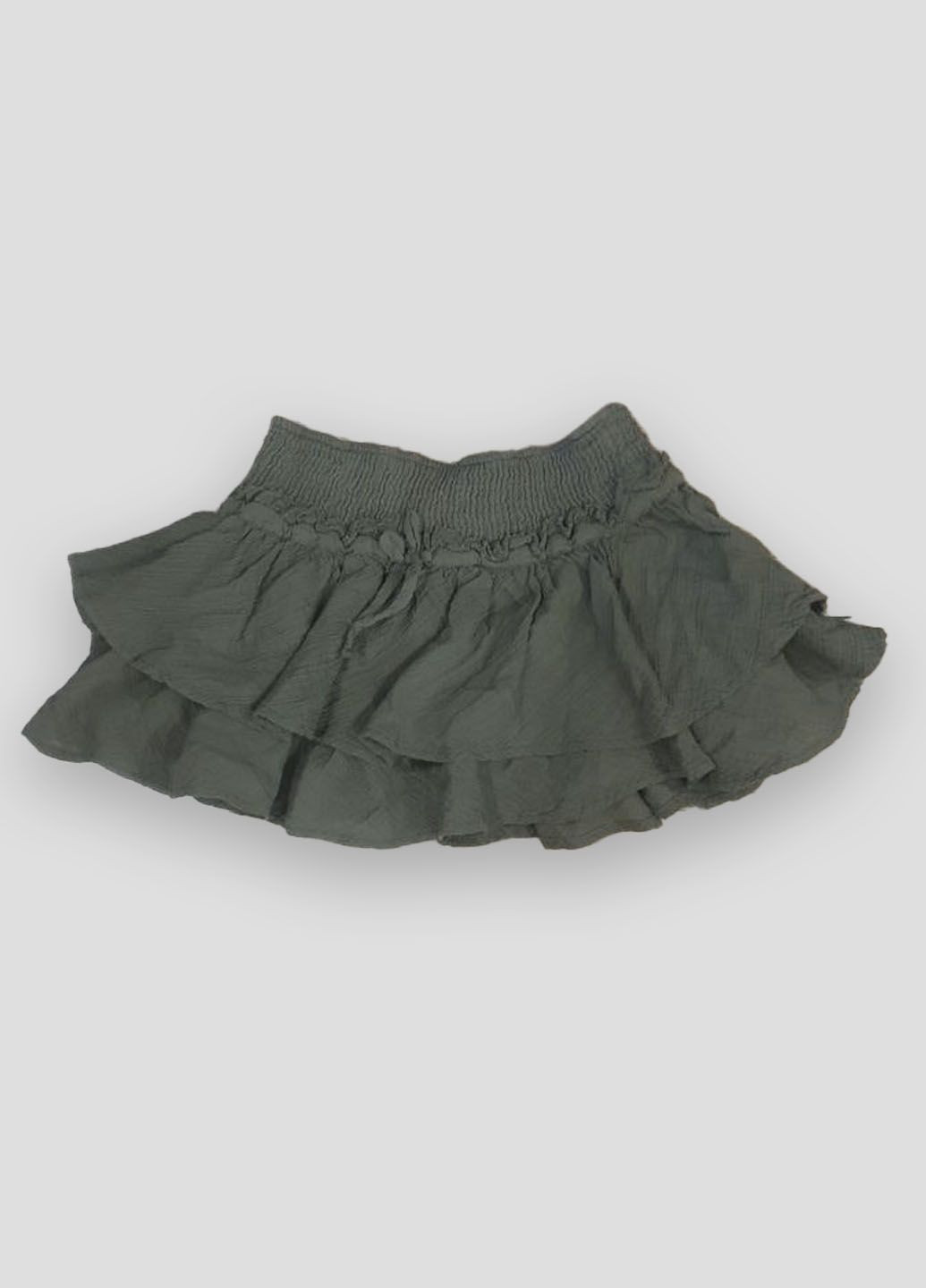 Оливковая (хаки) однотонная юбка Zara