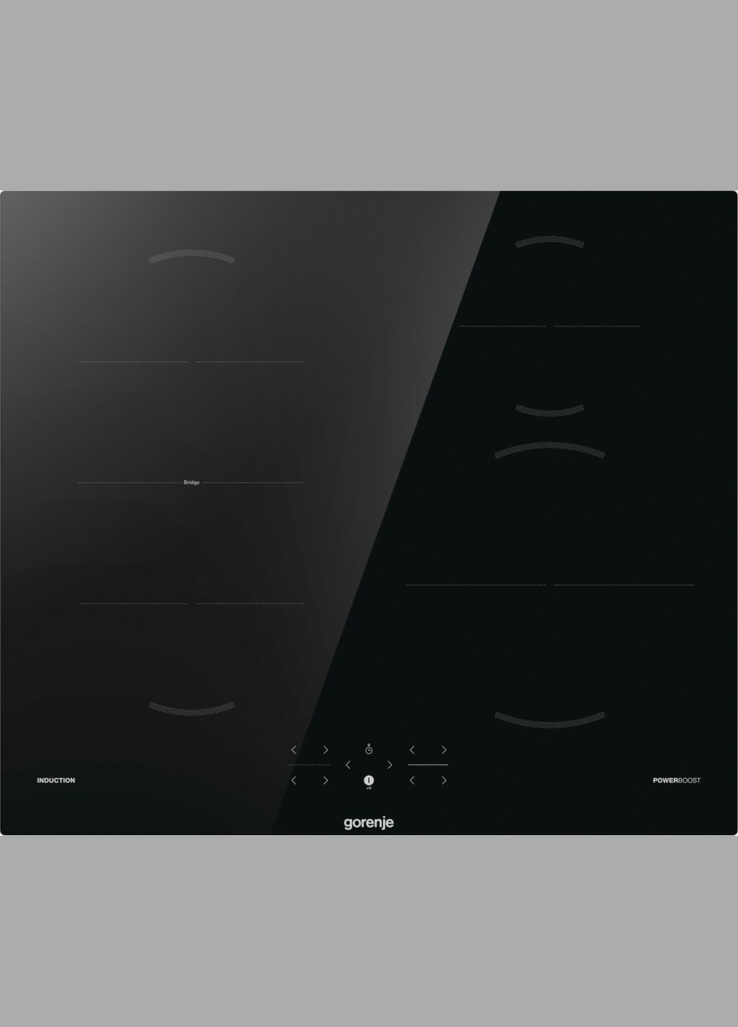 Варочная поверхность индукционная, 60см, PowerBoost, TouchControl, сочетание конфорок, черный Gorenje (322843546)