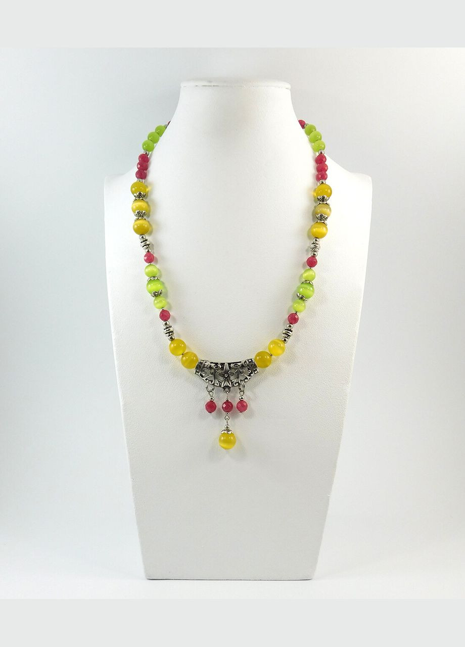 Ожерелье "Барвинок" Кошачий глаз, Кварц Fursa fashion (322415024)