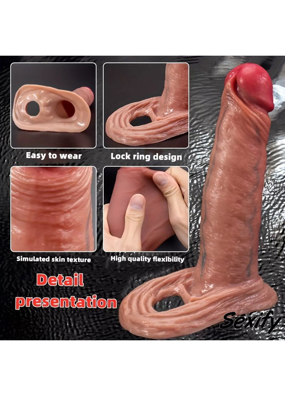 Насадка удлинитель на пенис Realistic Extender M size Focus (370203090)