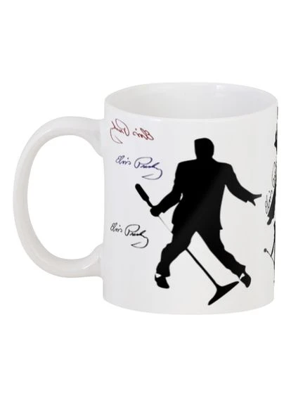 Чашка с принтом Elvis Presley Элвис Пресли король рок-н-ролла Кружка керамическая 0,33 GeekLand (378967459)