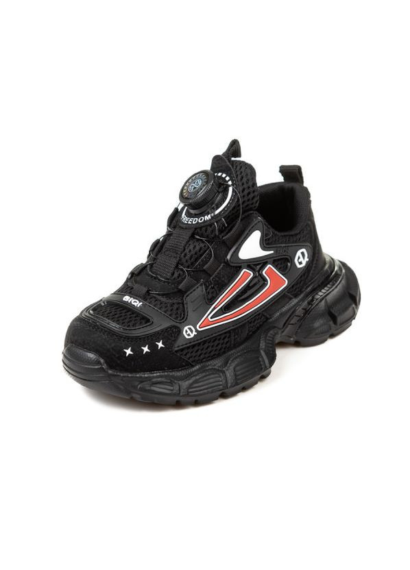 Чорні всесезонні кросівки Fashion L36273 чорно-червоні (32-37)