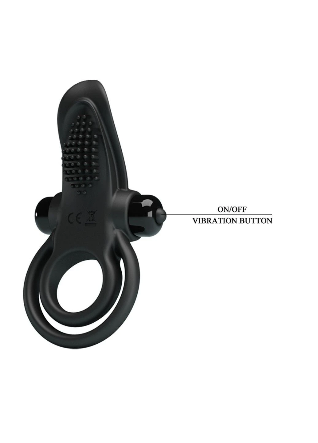 Ерекційне кільце Vibrant Penis Ring Black Pretty Love (396644367)