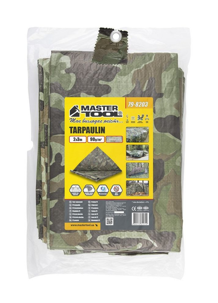 Тент CAMOUFLAGE 2х3 м 90 г/м² 79-8203 Mastertool (364120520)