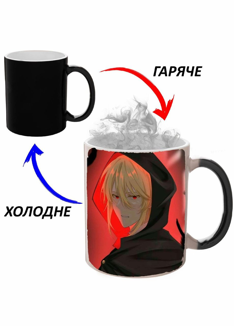 Чашка хамелон Патриотизм Мориарти Аниме #009 (кружка, чашка) Черная 330 мл No Brand (323471289)