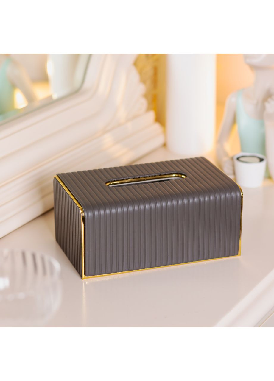 Салфетница из эко кожи 21.5х13х9 см органайзер для кафе и ресторанов HP-3-203G Yiwu (370801523)