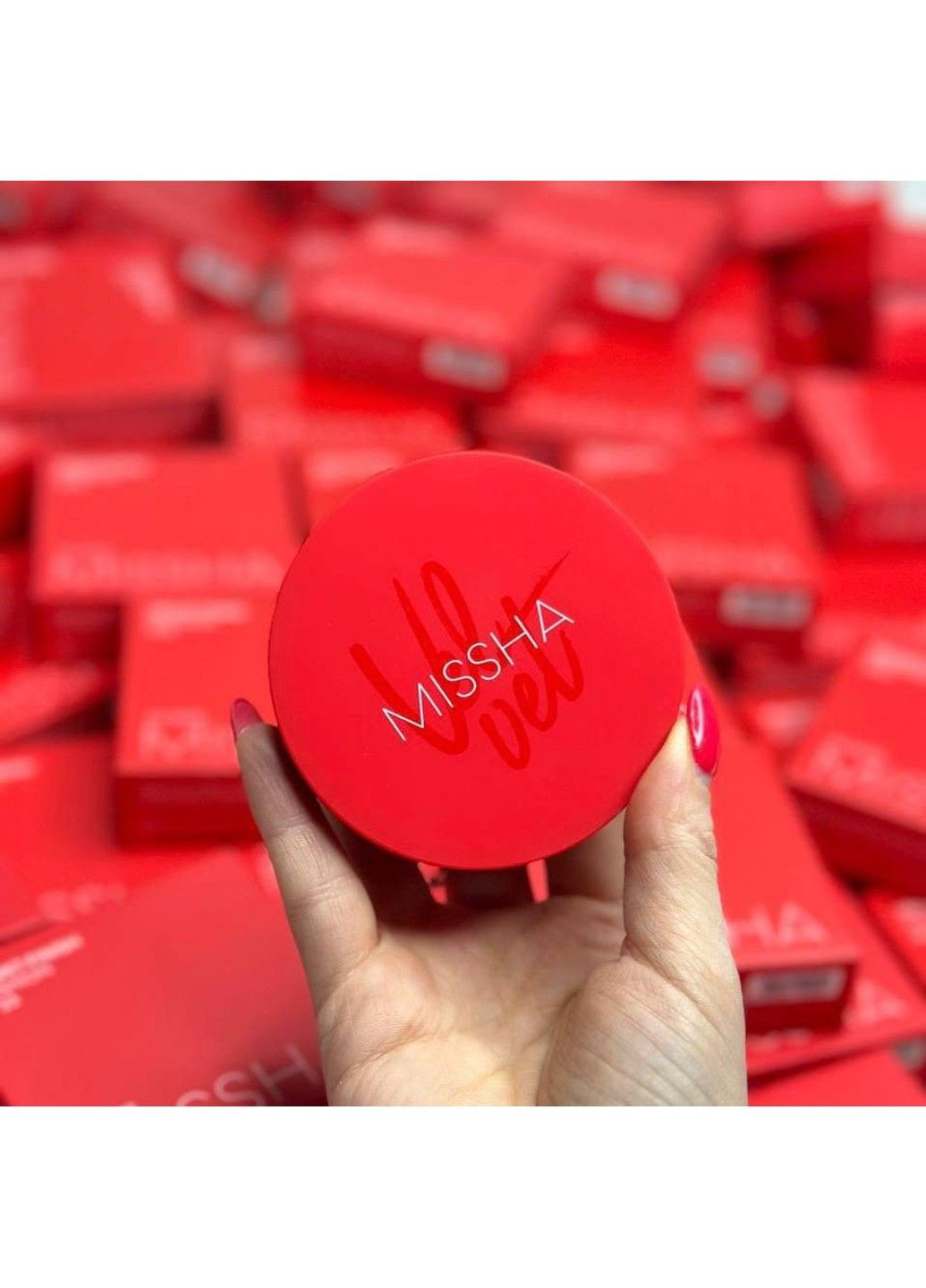 Кушон тональный матирующий VELVET FINISH CUSHION SPF50+ PA+++, 15 г №21 - Светлый Бежевый MISSHA (317575128)