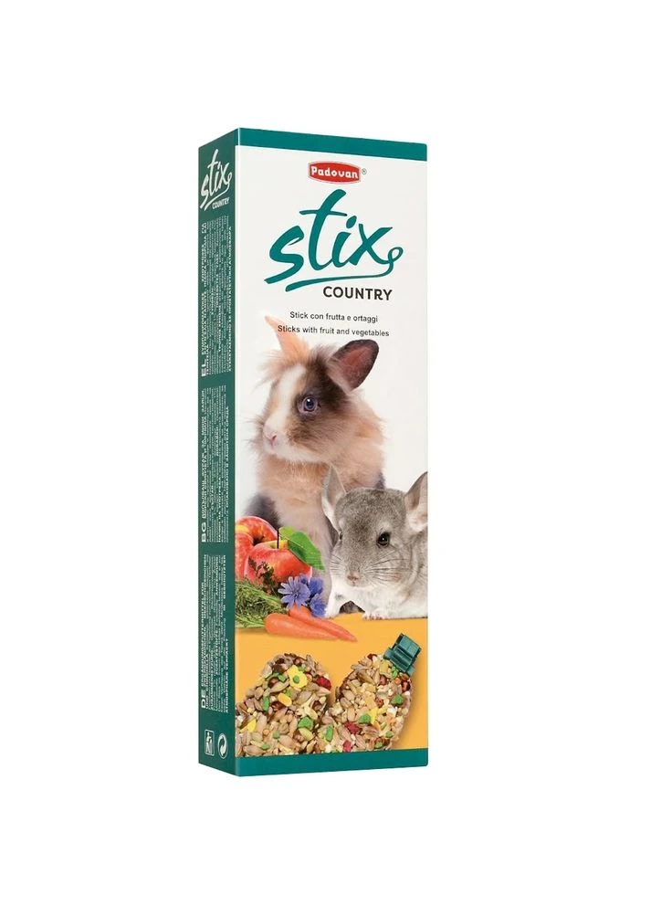 Ласощі Stix Country Coniglietti 100г, для карликових кроликів, шиншил та морських свинок Padovan (364489173)