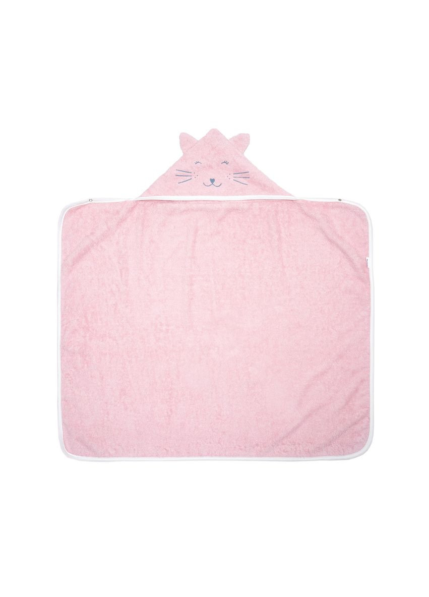 Рушник-куточок Animals Котик, 100х80 см () Twins рожевий
