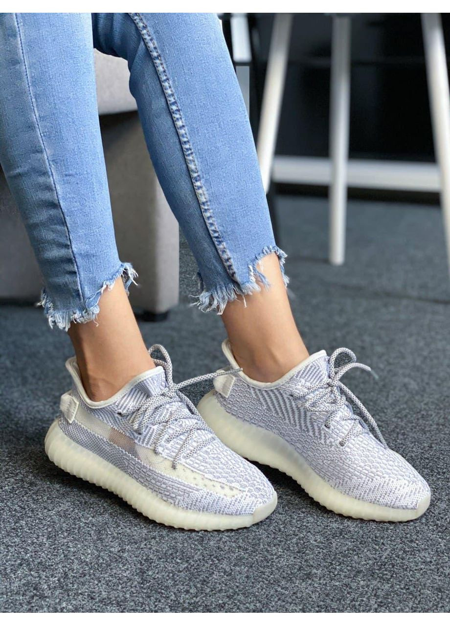 КРОСІВКИ ЖІНОЧІ ADIDAS YEEZY BOOST 350 V2 STATIC REFLECTIVE LACES АДІДАС ІЗІ БУСТ No Brand сірі демісезони (369391430)