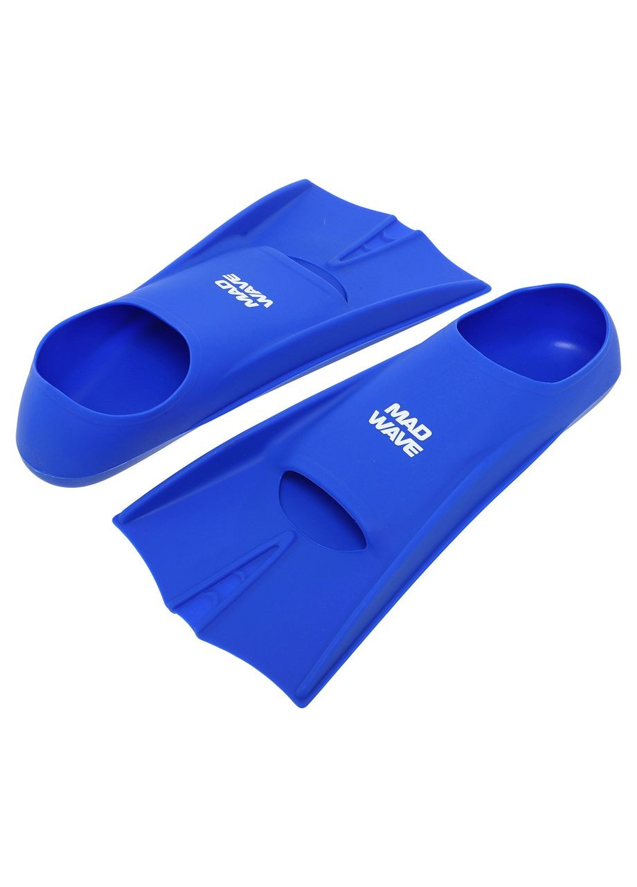 Ласти тренувальні із закритою п'ятою MadWave FLIPPERS M074302 (силікон, розмір, синій) Mad Wave (361435859)