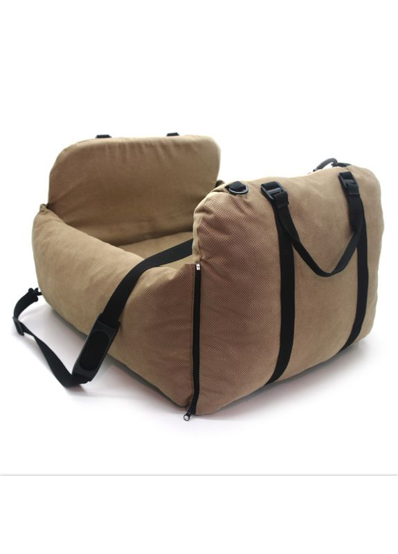 Автокрісло сумкапереноска лежак Бліц для котів та малих порід собак 50х60х42 см бежева Zoo-hunt (276972276)