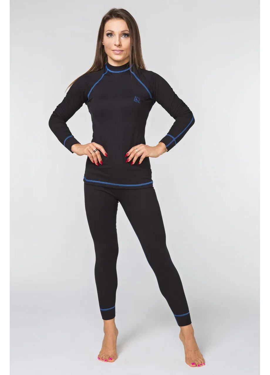 Комплект термобілизни для жінок ROCK,, повсякденний, чорний із синім Rough Radical (361118578)