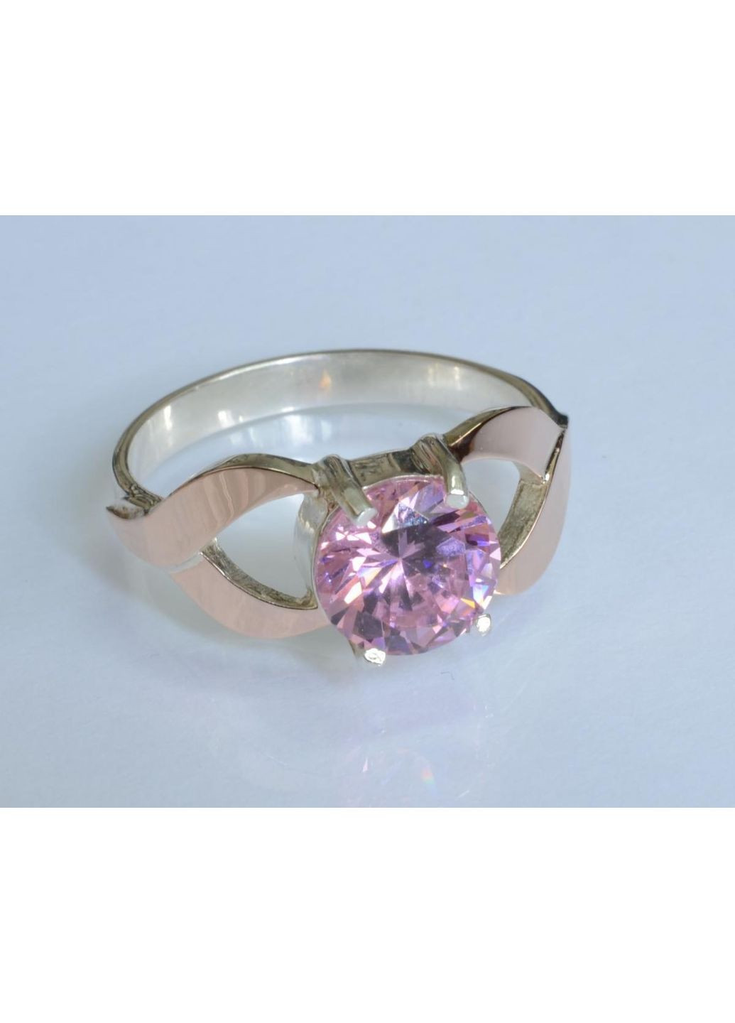 Срібна каблучка з золотими вставками Silver Style (367112548)