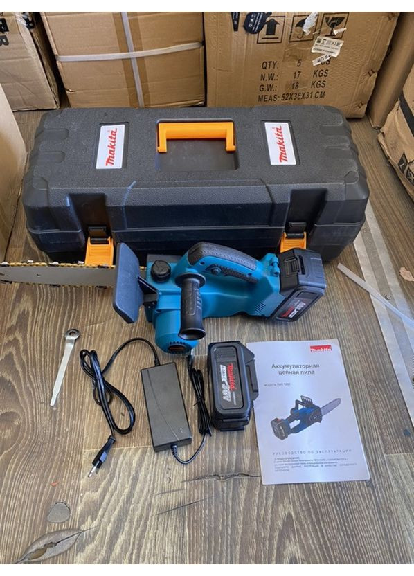 Аккумуляторная цепная пила DUC122Z МАСЛО В ПОДАРОК (36 V 6.0 Ah) шина 30 см Цепь 3/8" АКБ пила Макита Makita (368682293)