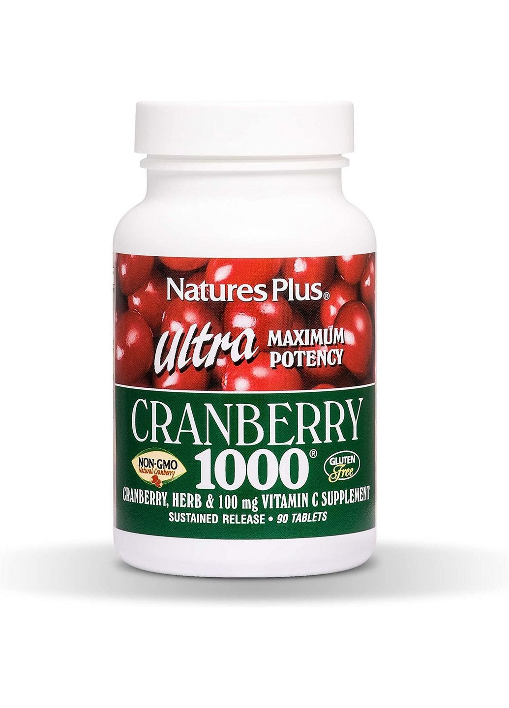 Натуральная добавка Ultra Cranberry 1000, 90 таблеток Natures Plus (293483133)