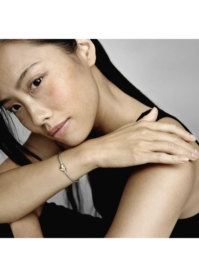 Серебряный браслет "Золотое сердце" 599380C00 Kabluchka (355345240)