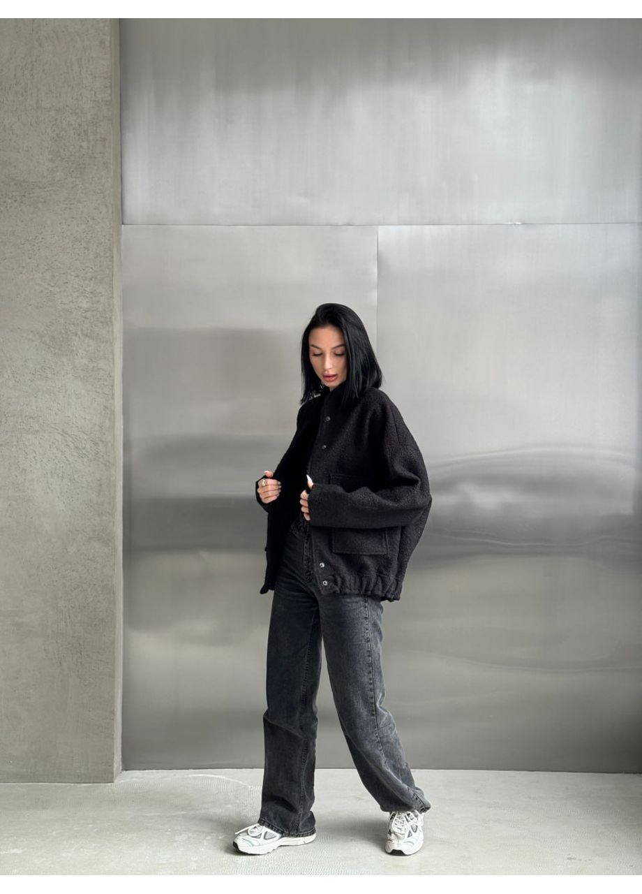 Бомбер в стиле Zara,оверсайз,барашек на кнопках Україна (357076050)