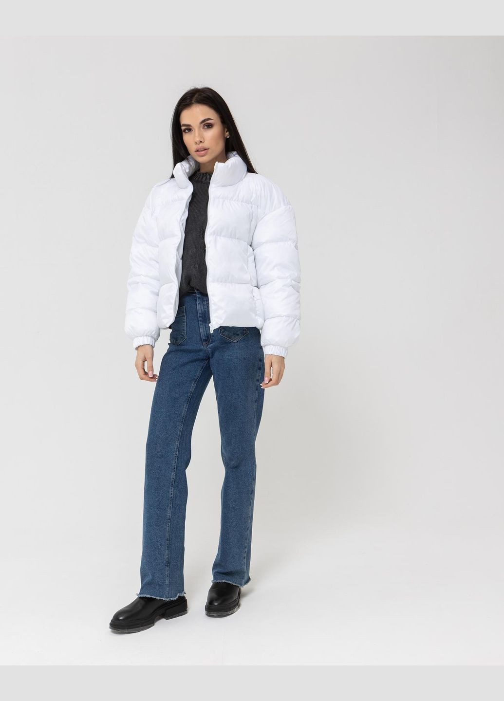 Біла жіноча куртка (весна/осінь) No Brand