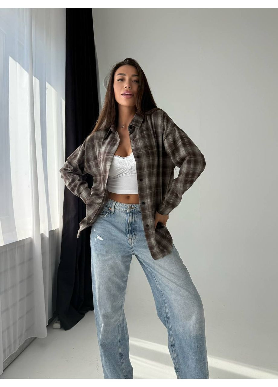 Темно-коричневая рубашка Osoblyva