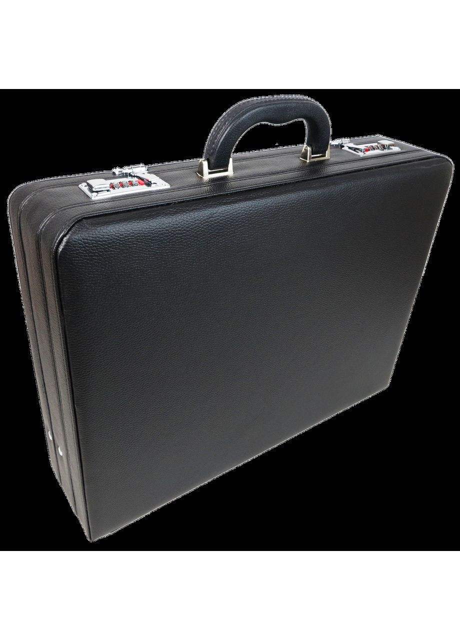 Класичний кейс, дипломат з еко шкіри Portfolio чорний No Brand (361157100)