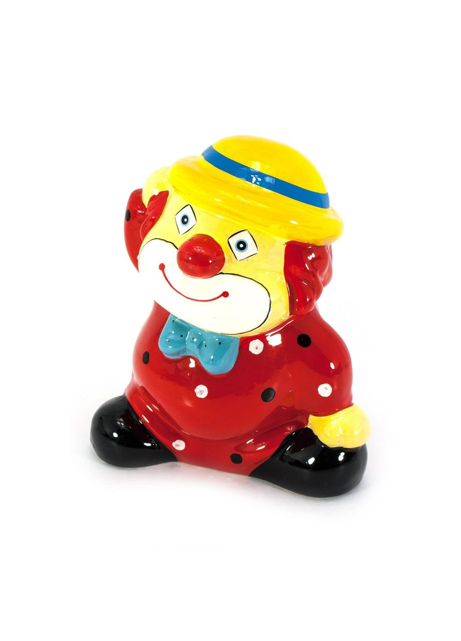 Керамическая копилка "Клоун" красная (13х10х7 см) No Brand (306848453)