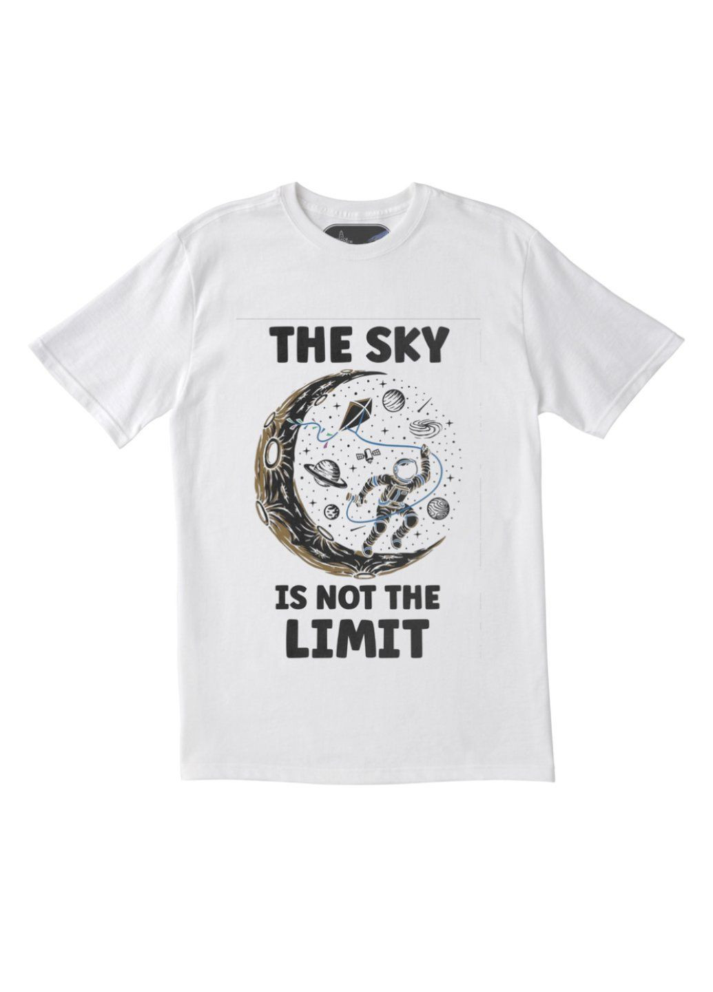 Біла футболка чоловіча біла "the sky is not the limit" Trace of Space
