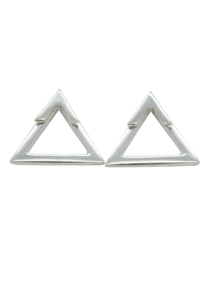 Срібні сережки джекети "Трикутник" No Brand (350667501)